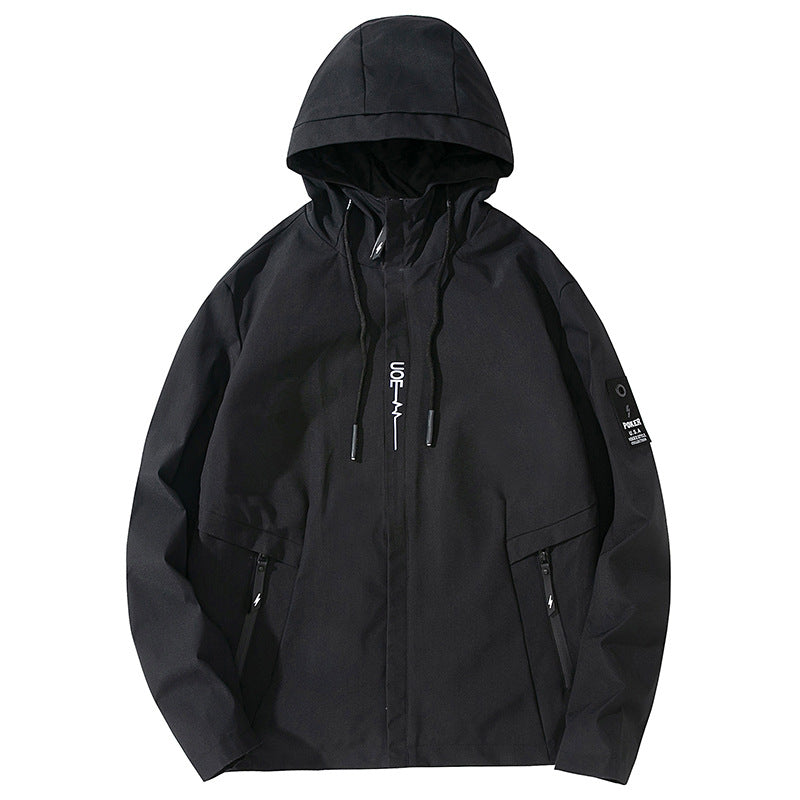 Herren Leichte wasserabweisende Tech-Hoodiejacke mit Kapuze, Reißverschlusstaschen und verstellbarem Saum Nord Taschen