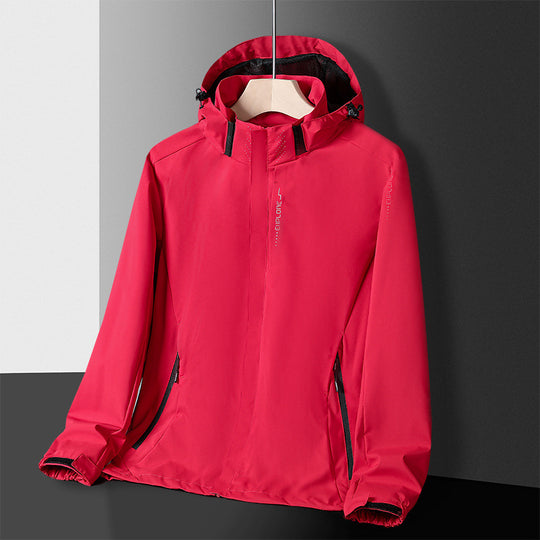 Herren leichter wasserdichter Softshell‑Hoodie mit Kapuze und Tarn‑Hex‑Alloverprint Nord Taschen