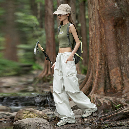 Damen weite technische Trekkinghose Nord Taschen