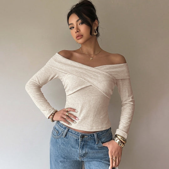 Damen Elegantes Cropped Shirt Nord Taschen