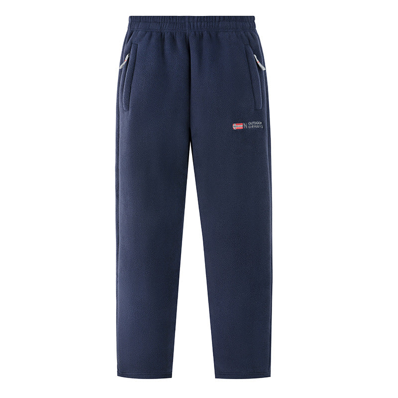 Damen Bequeme Thermo-Fleece-Jogginghose mit Gummibund und Reißverschlusstaschen Nord Taschen