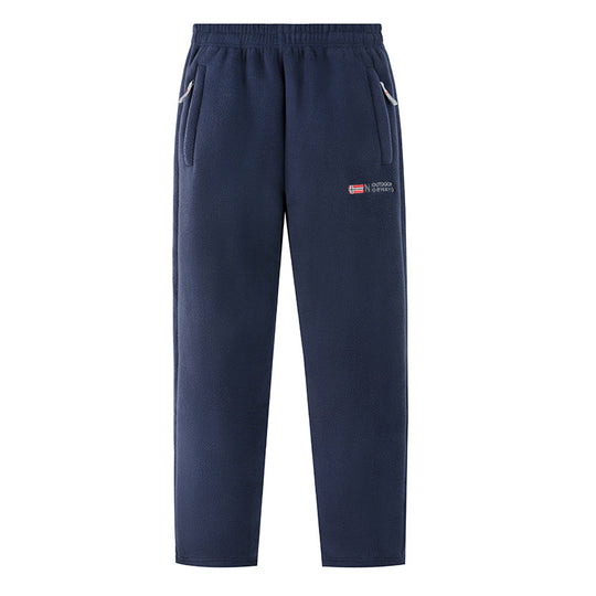 Damen Bequeme Thermo-Fleece-Jogginghose mit Gummibund und Reißverschlusstaschen Nord Taschen