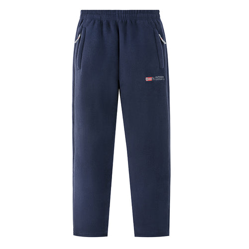 Damen Bequeme Thermo-Fleece-Jogginghose mit Gummibund und Reißverschlusstaschen Nord Taschen
