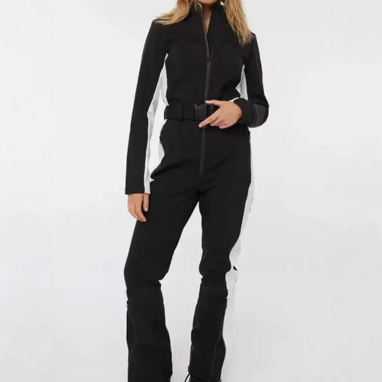 Damen 200+ taillierter Skioverall mit Taillengürtel und winddichter Funktionsmembran Nord Taschen