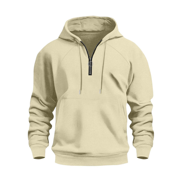 Herren funktionale Kapuzenpullover mit halbem Reißverschluss