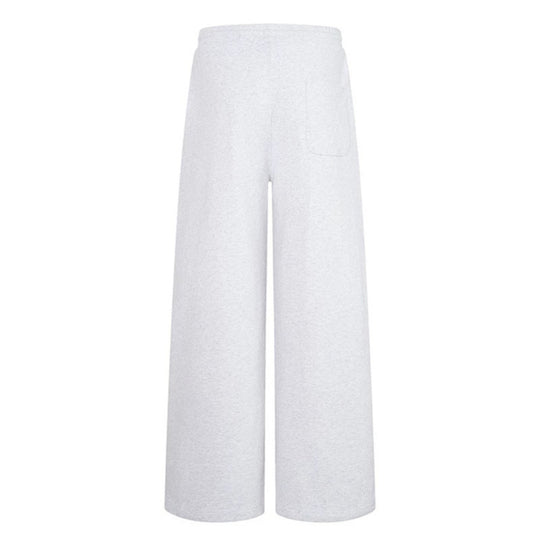 Damen Extraweite Baumwoll-Palazzo-Sweathose mit hohem Komfortbund, Tunnelzug und geradem Bein Nord Taschen