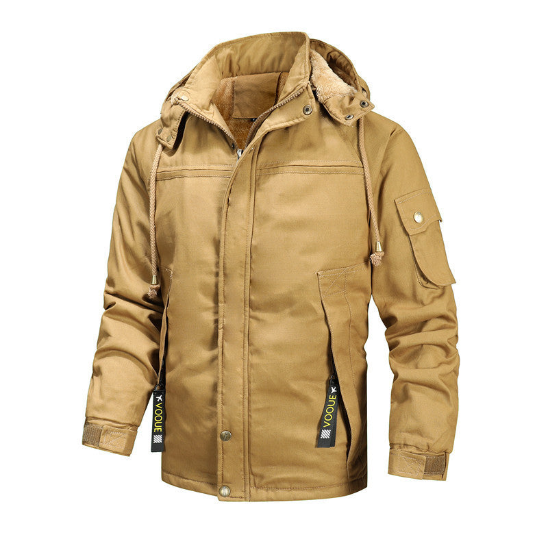 Herren robuster Winterparka im Urban-Utility-Stil mit fleecegefüttertem Kragen und Multifunktions-Taschen Nord Taschen