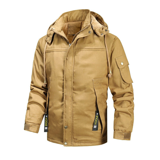 Herren robuster Winterparka im Urban-Utility-Stil mit fleecegefüttertem Kragen und Multifunktions-Taschen Nord Taschen