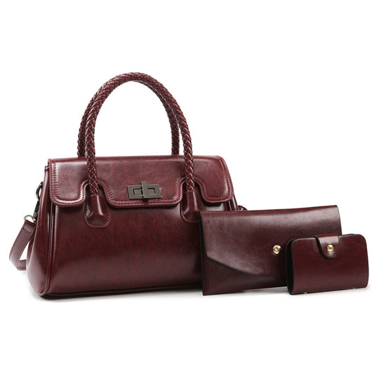 Damen strukturiertes Handtaschen-Set mit abnehmbarem Umhängeriemen Nord Taschen