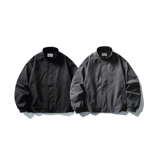Unisex Kurz geschnittener technischer Boxy‑Bomber mit Stehkragen, Druckknopfblende und elastischen Bündchen Nord Taschen