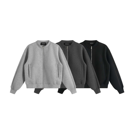 Unisex Oversize-Trainingsjacke im Boxy‑Schnitt mit kurzem Stehkragen und Zwei-Wege-Reißverschluss Nord Taschen
