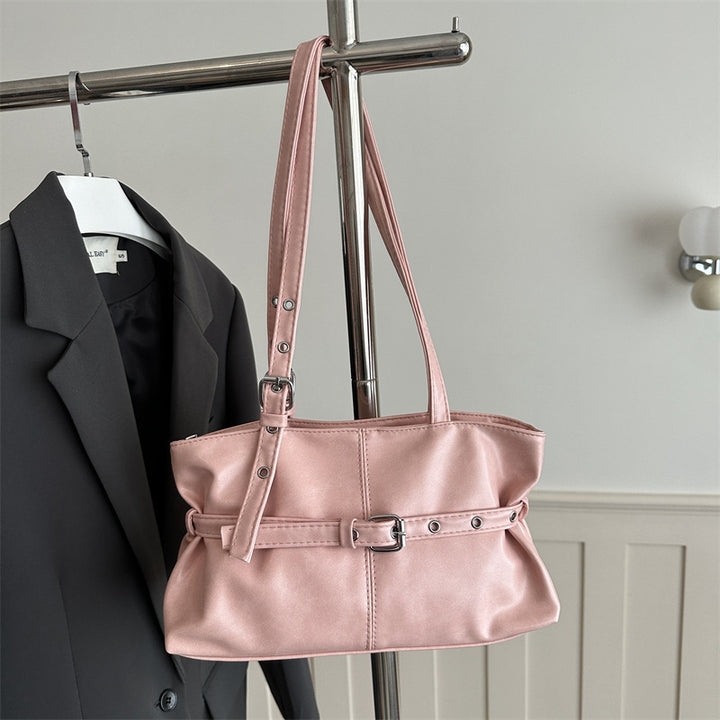 Damen elegante Umhängetasche mit verspieltem Gürteldetail Nord Taschen