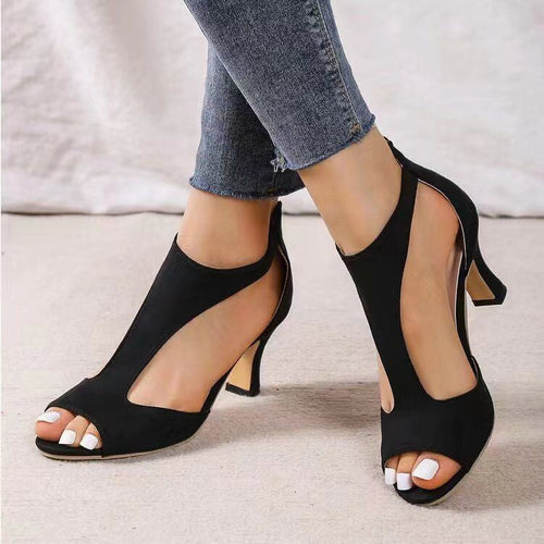 Damen Open-Toe Slingback-Schuhe mit elegantem Cut-Out-Design
