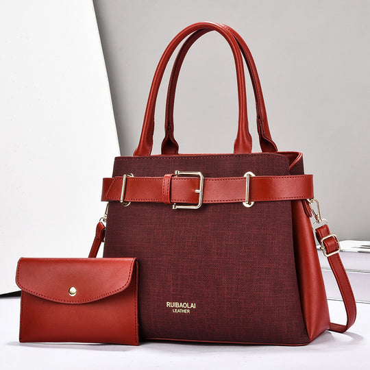 Damen elegante Umhängetasche mit abnehmbarem Mini-Portemonnaie Nord Taschen
