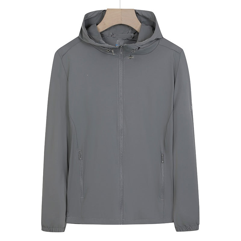 Unisex Leichte wind- und wasserabweisende Kapuzen‑Übergangsjacke mit durchgehendem Reißverschluss, Reißverschlusstaschen & elastischen Bündchen Nord Taschen