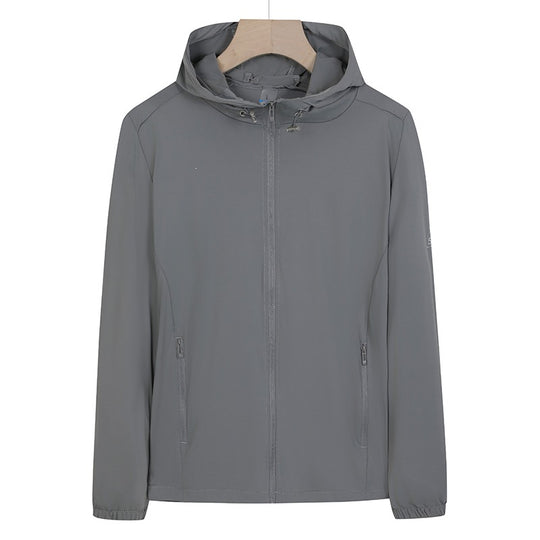 Unisex Leichte wind- und wasserabweisende Kapuzen‑Übergangsjacke mit durchgehendem Reißverschluss, Reißverschlusstaschen & elastischen Bündchen Nord Taschen