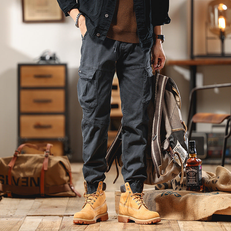 Herren Utility-Cargohose mit elastischem Saum und Knieverstärkung Nord Taschen