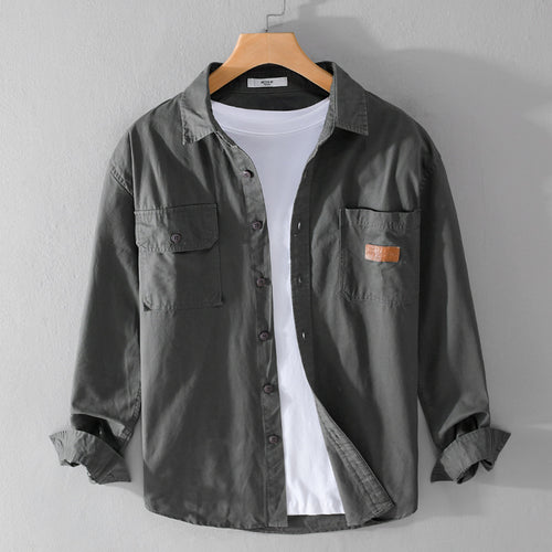Herren Overshirt-Hemdjacke im Utility-Stil mit Brusttaschen Nord Taschen