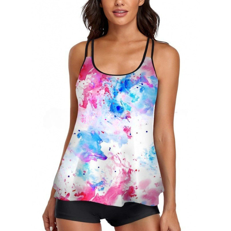 Damen Sportliches Tankini-Set mit bequemem Shorts und verstellbaren Trägern Nord Taschen