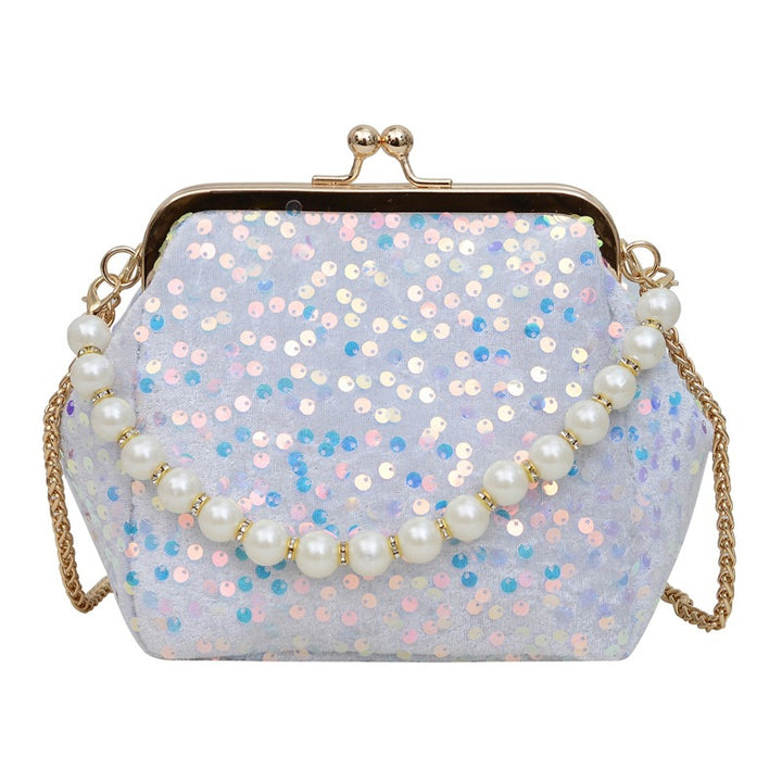 Damen Glamouröse Clutch mit Perlenakzenten Nord Taschen