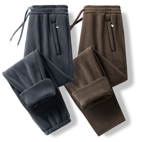 Herren Thermo-Fleece-Jogginghose mit angerauter Innenseite und Kordelbund Nord Taschen