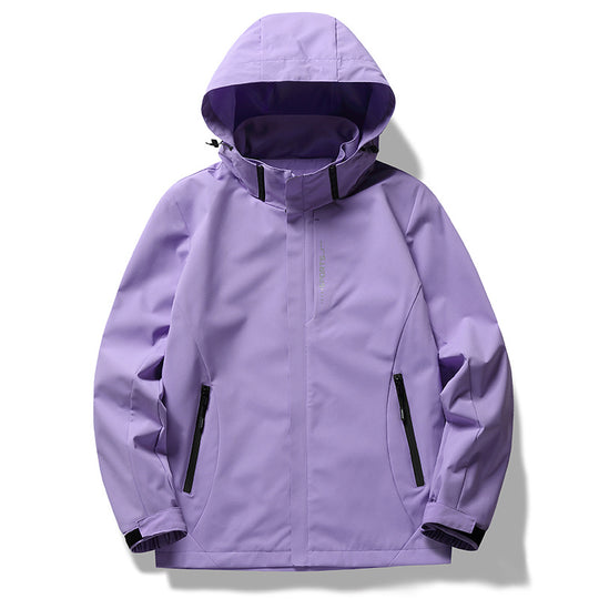 Herren zweilagige Softshell-Regenjacke mit abnehmbarem Fleece‑Innenlayer und verstellbarer Kapuze Nord Taschen