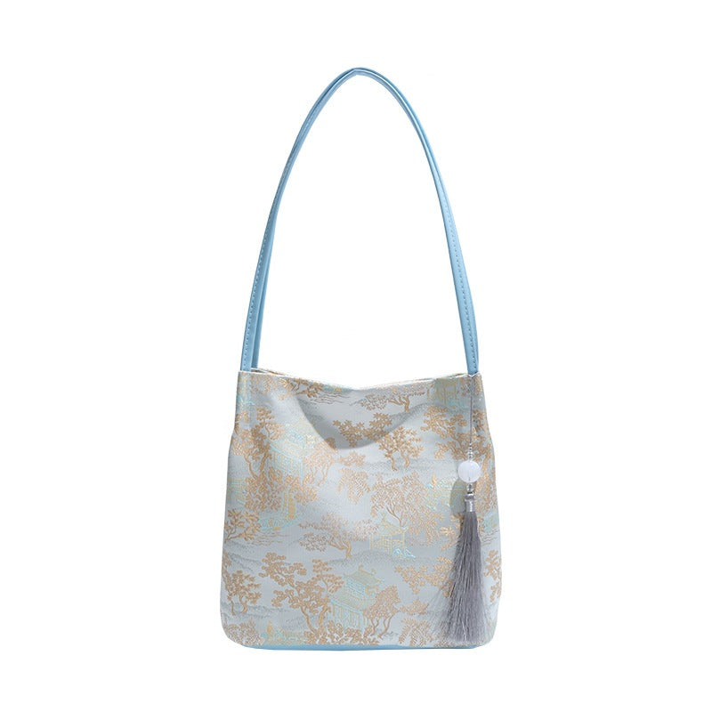 Damen Schultertasche mit elegantem Quasten-Detail Nord Taschen