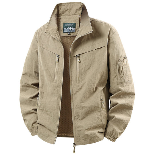 Herren Leichte Funktions‑Jacke mit Mesh‑Futter und Mehrfach‑Reißverschlusstaschen Nord Taschen