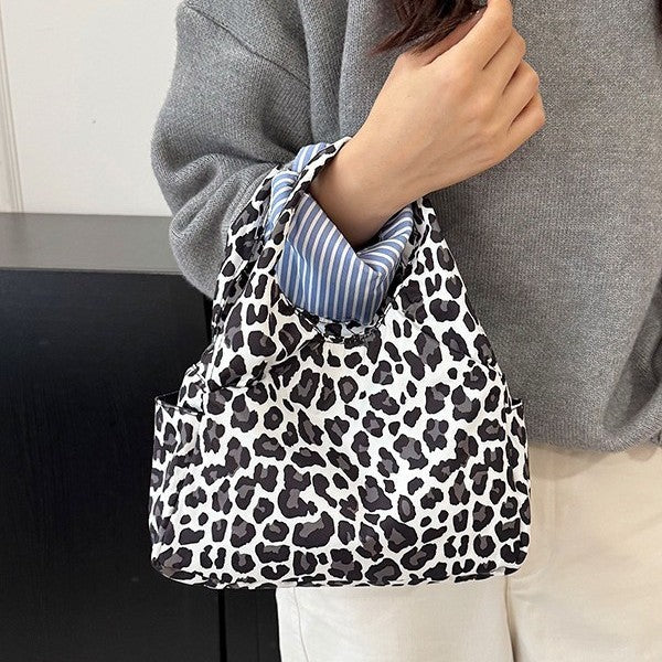 Damen Beuteltasche mit Leopardenmuster Nord Taschen