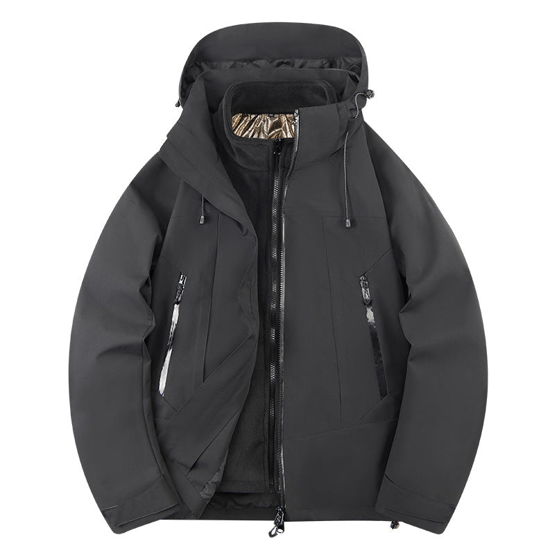 Herren zweilagige Softshell‑Outdoorjacke mit herausnehmbarem Fleece‑Innenlayer, wind‑ und wasserabweisend Nord Taschen