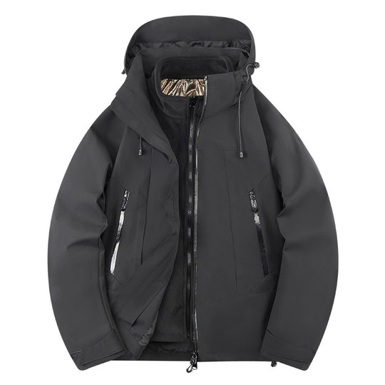 Herren zweilagige Softshell‑Outdoorjacke mit herausnehmbarem Fleece‑Innenlayer, wind‑ und wasserabweisend Nord Taschen