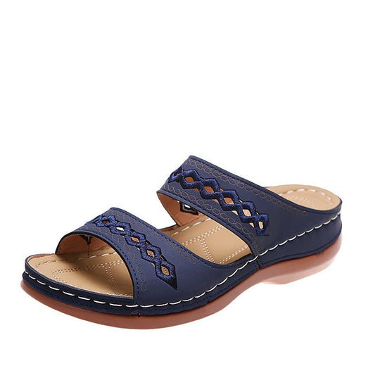 Damen Komfortable Riemchen-Sandalen mit flauschigem Fußbett
