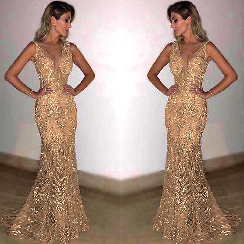 Damen Elegantes Abendkleid mit schimmernden Pailletten und figurbetontem Schnitt - Vittorelli