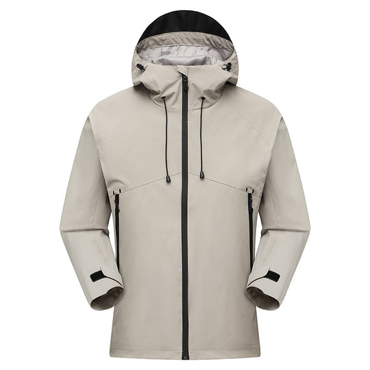 Herren Wasserdichter High-Visibility Shellparka mit atmungsaktiver Membran, verstellbarer Kapuze und Belüftung Nord Taschen
