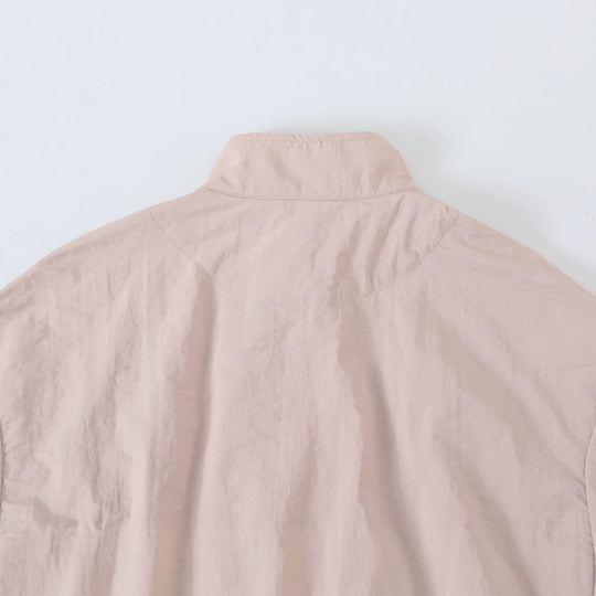 Damen Leichte Taillierte Übergangsjacke mit Tunnelzug, Stehkragen und Ballonärmeln Nord Taschen