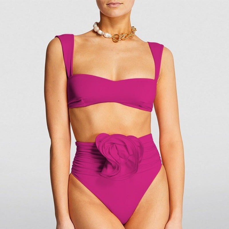 Damen Hochgeschnittener Bikini mit raffiniertem Rüschendetail Nord Taschen