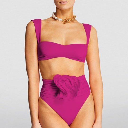 Damen Hochgeschnittener Bikini mit raffiniertem Rüschendetail Nord Taschen