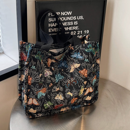 Damen Tragetasche mit floralem Motiv und robusten Griffen Nord Taschen