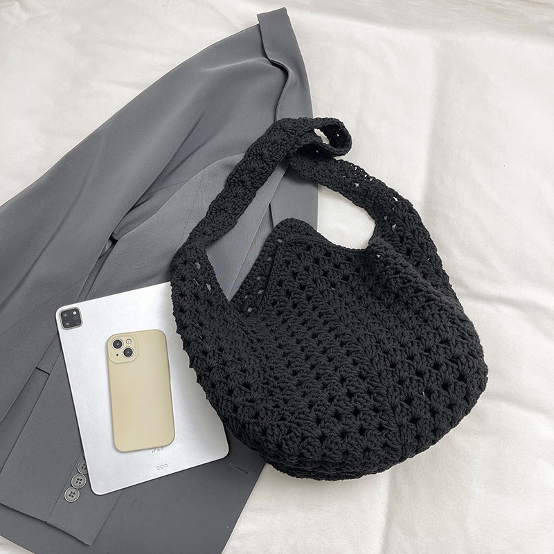 Damen geflochtene Einkaufsbeuteltasche mit robustem Design und langen Tragegriffen Nord Taschen