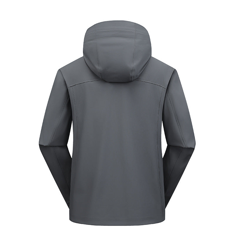 Herren Wasserabweisende Softshell-Outdoorjacke mit Kapuze, verschweißten Nähten & minimalistischer Reißverschluss Nord Taschen