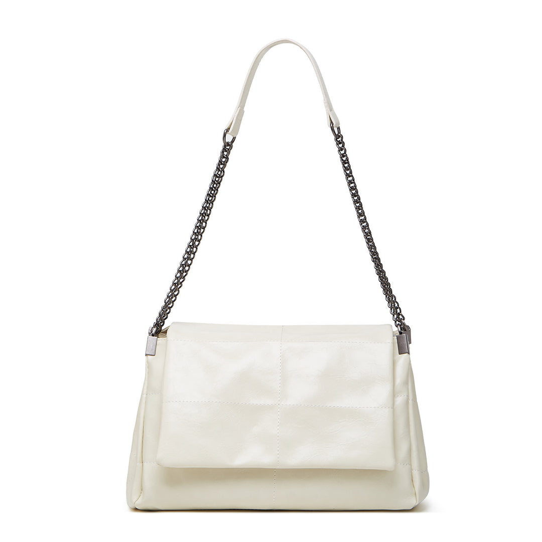 Damen Schultertasche mit eleganter Kettenverzierung und weicher Lederoberfläche Nord Taschen
