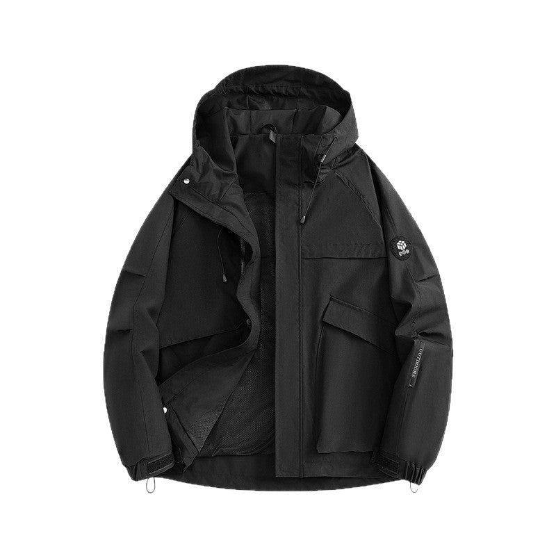 Herren Technische Softshell-Utilityjacke mit Kapuze, Mesh-Futter & Multifunktionstaschen Nord Taschen