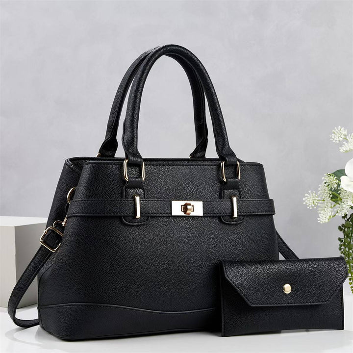 Damen stilvolle Handtasche mit abnehmbarem Portemonnaie Nord Taschen