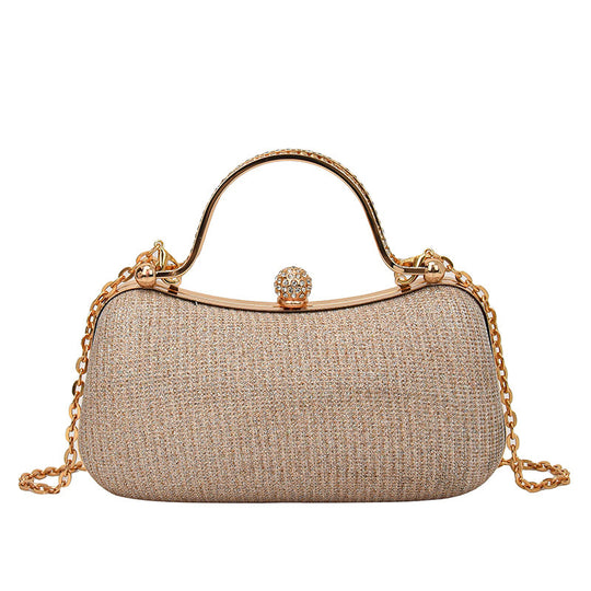Damen Clutch Tasche mit funkelndem Kettenriemen Nord Taschen