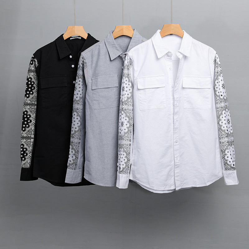 Herren Overshirt mit Bandana-Ärmeln, Brustklappen und relaxed Fit Nord Taschen