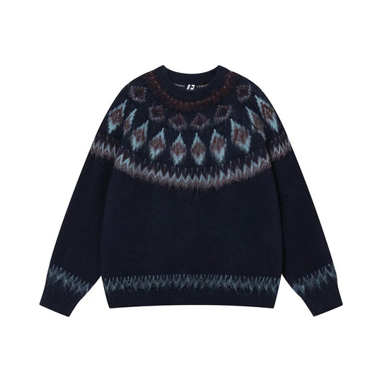 Damen Gemusterter Strickpullover