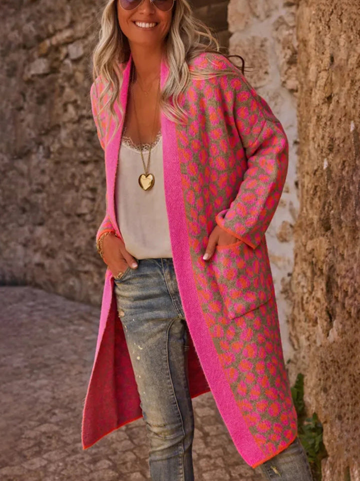 Damen modischer Cardigan mit auffälligem Muster