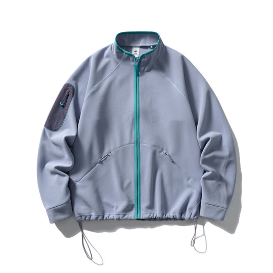 Unisex Struktur-Fleecejacke mit Reißverschluss, Ärmeltasche und Kordelzug Nord Taschen