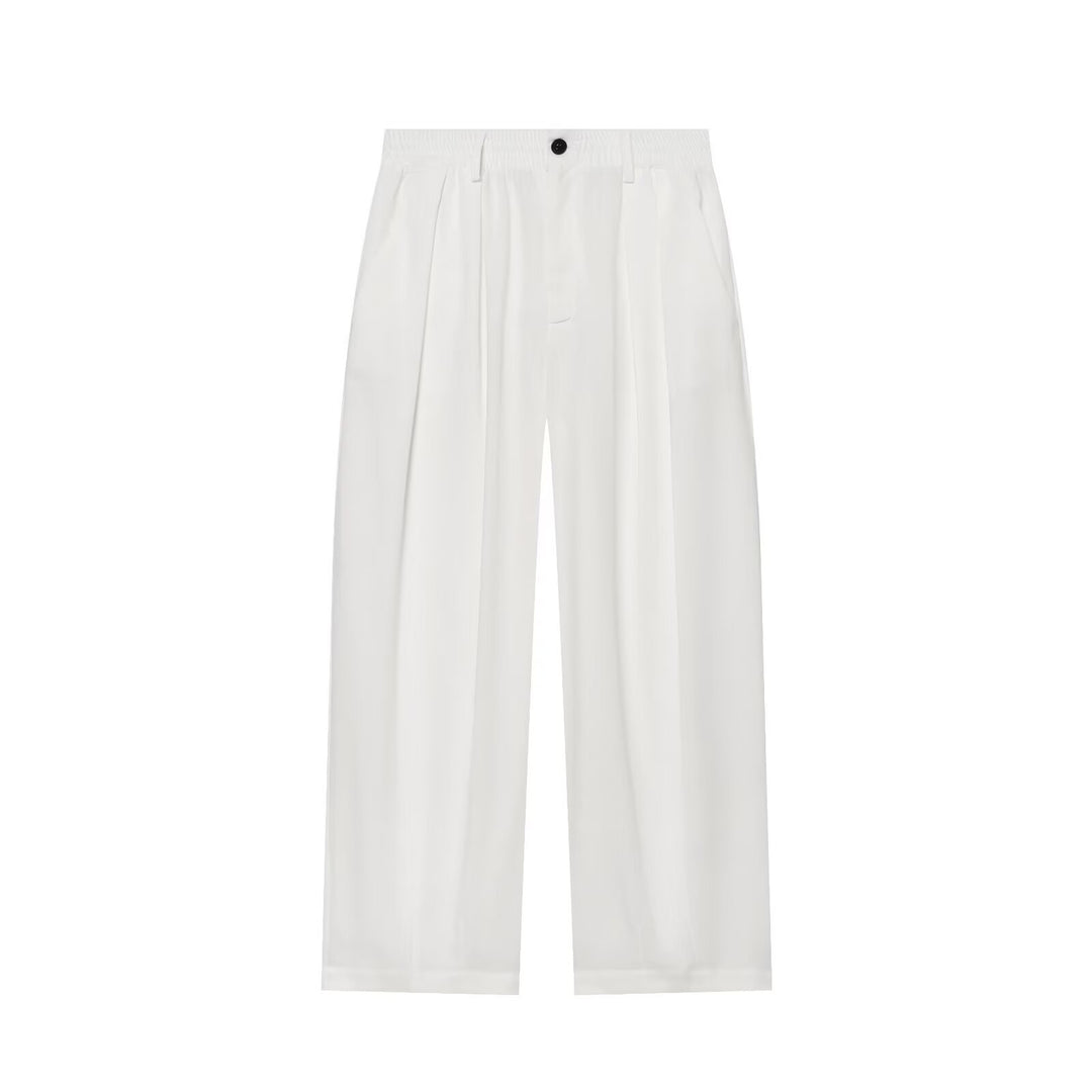 Damen Zweiteiliges Satin-Set mit weichem Oversized-Hemd und hochgeschnittener Palazzo-Hose Nord Taschen