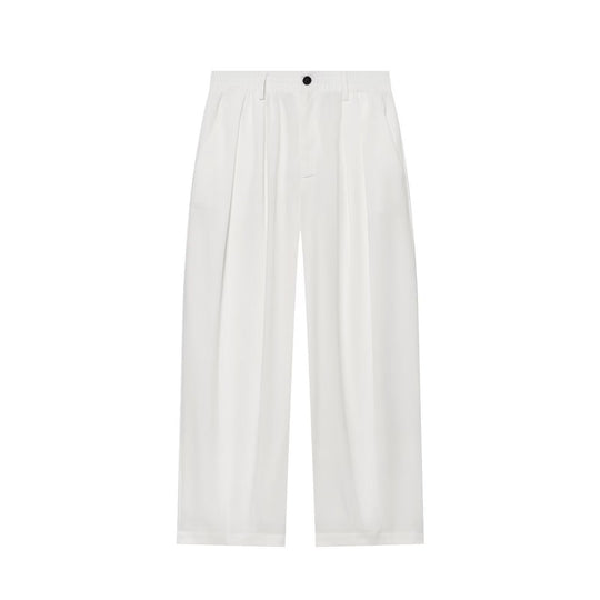 Damen Zweiteiliges Satin-Set mit weichem Oversized-Hemd und hochgeschnittener Palazzo-Hose Nord Taschen
